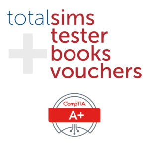 CompTIA A+ Certification Core 1 and Core 2, All-in-One Exam Guide E-book, TotalSims, TotalTester, Certification Exam Voucher with Retake Bundle