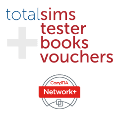 CompTIA Network+, All-in-One Exam Guide E-book, TotalSims, TotalTester, Certification Exam Voucher with Retake Bundle